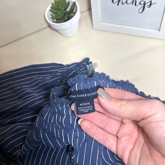 American Eagle One Shoulder Stripped Top - Picture 3 of 8